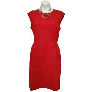 H&M Red Gold Stretch Classy Sexy  Dress SZ M Medium Wedding Christmas Party